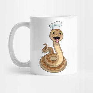 Snake as Cook with Chef hat Mug